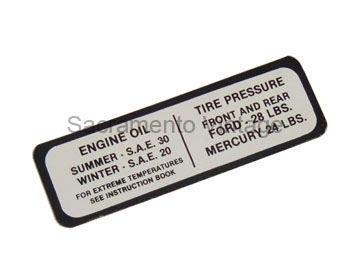 [05952-8] DECAL - 1941 GLOVE BOX