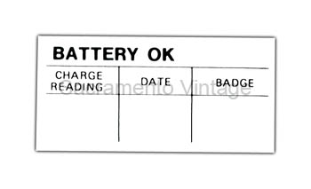 [09361-1] DECAL - BATTERY TEST OK 1964-85