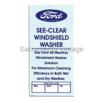 [06307-1] DECAL - WINDSHIELD WASHER BOTTLE BRACKET 1946-48