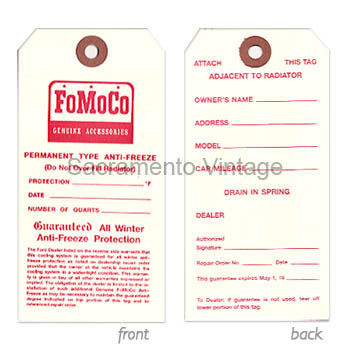 [09362] DECAL - FOMOCO ANTI-FREEZE 1953-64