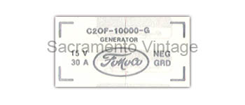 [09355-2] DECAL - GENERATOR 1962-64