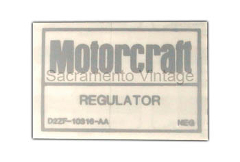 [09356-11] DECAL - VOLTAGE REGULATOR 1972-80