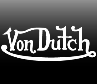 [02663-60-W] DECAL - VON DUTCH SIGNATURE LG WHITE
