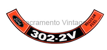 [09350-21] DECAL 302 2V REG FUEL