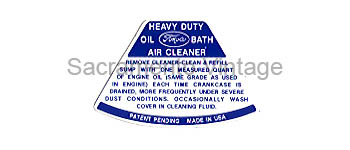 [09350-10] DECAL- AIR FILTER 1954-56