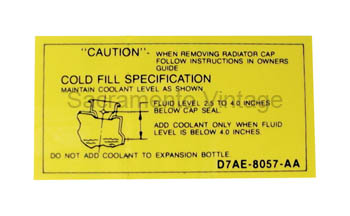 [09362-5] DECAL- COOLANT CAUTION 1977-86