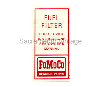 [09360] DECAL- FUEL FILTER 1960-66