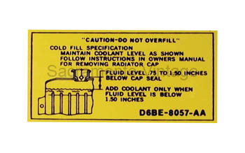 [09362-8] DECAL- RADIATOR CAUTION 1976-82