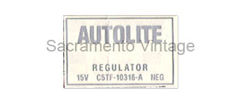 [09356-4] DECAL- VOLTAGE REGULATOR 1965-66