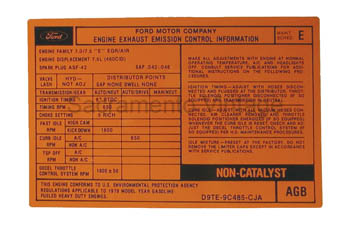 [09352-48] DECAL-EMISSION 460 4V A/T 1979