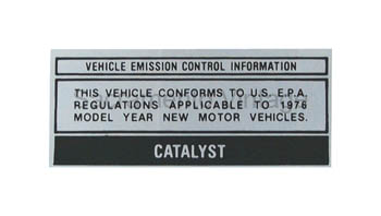[09352-41] DECAL-EMISSION CONFORMING INFO 1976