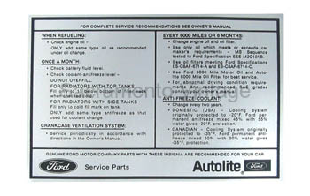 [09362-13] DECAL-SERVICE SPECIFICATON 1970