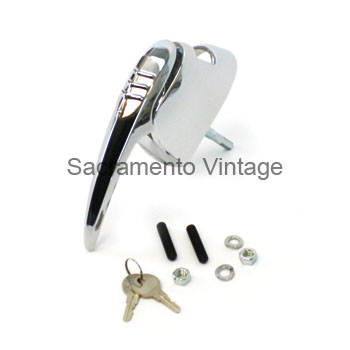 [06499] DECK HANDLE & BASE ASSEMBLY- CHROME / PASSENGER 1940
