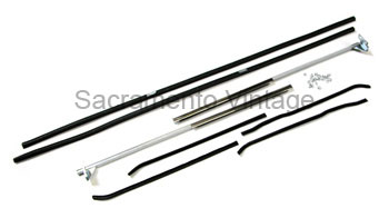 [08448-6-SS] DELUXE WINDOW CHANNEL KIT w/ S/S bead 1948-52