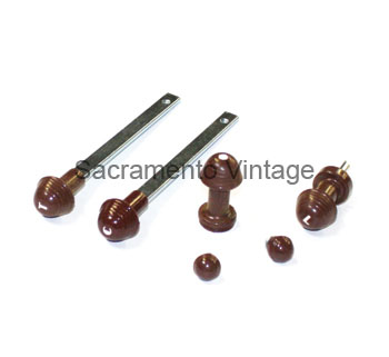 [05954-15] DELUXE DASH KNOB SET-MAROON-1940 DELUXE