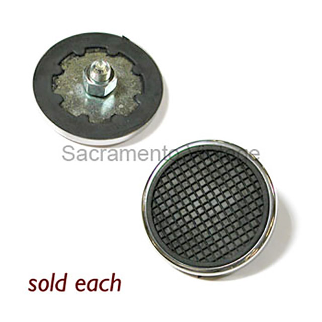 [05286-6] PEDAL PAD DELUXE PYRAMID  W/POLISHED STAINLESS TRIM- STOCK FORD THREAD