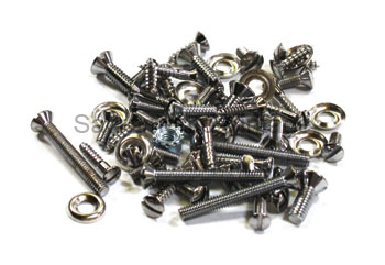 [00995-22] TRIM SCREWS- CHROME / SLOTTED- SPORT COUPE 1930-31