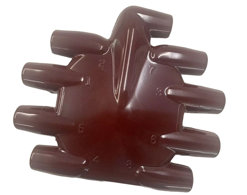 [05973-RED] DISTRIBUTOR CAP 1942 - DARK RED - CRAB STYLE USA BRASS CONTACTS