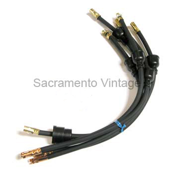 [00612-1-BK] DISTRIBUTOR CAP WIRES ONLY-HI SPEED 1928-34 BLACK SOLID CORE