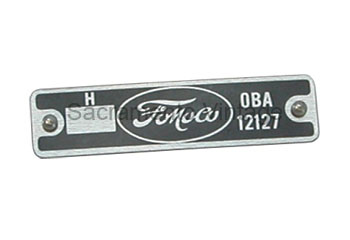 [07864-1] DISTRIBUTOR METAL TAG- 1949-53 FOR ALUMINUM HOUSING