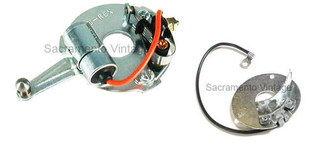 [00611-14] DISTRIBUTOR PLATE SET- MODERN UPPER WITH STOCK STYLE LOWER PLATE WITH LONG NO-BIND WIRE 1928-31
