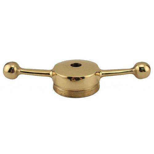 [03652] DOG BONE CAP- BRASS- ROUND STYLE / DRILLED 1909-27