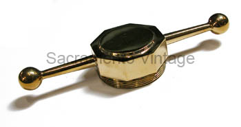 [03653] DOGBONE CAP- HEX STYLE / BRASS- DRILLED 1909-27