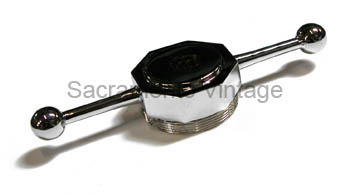 [03656] DOGBONE CAP- HEX STYLE / CHROME / NO HOLE 1909-27