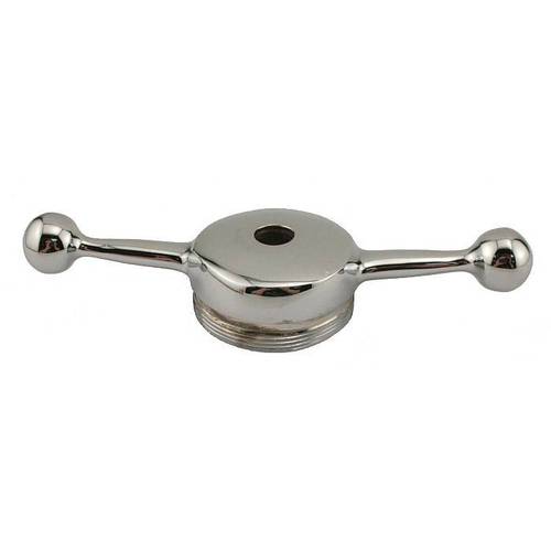 [03652-1] DOG BONE CAP- CHROME / ROUND STYLE /DRILLED 1909-27