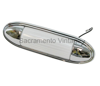 [08019-5-1] DOME LAMP chrome with LENS 1953-56 NO SWITCH HOLE USE REMOTE SWITCH