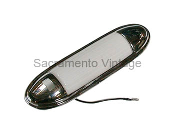 [08019-5] DOME LAMP- chrome with LENS 1953-56 SWITCH NOT INCLUDED