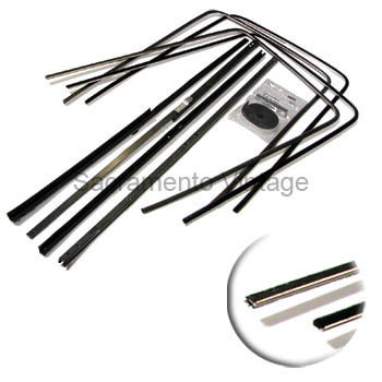 [498458-4] DOOR GLASS FELT KIT- 1949-50 s/s FRONT DOORS - 4 DOOR SEDAN (FLEX)