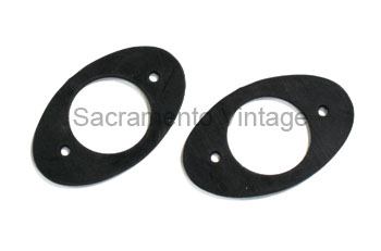 [00971-2] DOOR HANDLE PADS- 1928-29 CPE / TUDOR FLAT BLACK RUBBER