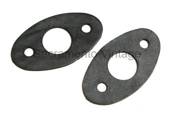 [00971] DOOR HANDLE PADS-OPEN 1928-31 FLAT BLACK RUBBER