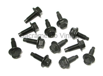 [08530-12] DOOR HINGE BOLTS- FOR ONE DOOR (12) 1953-72