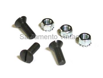 [06338-3] DOOR HINGE SCREWS OVAL HD 1937-40 5/16-24 X 1 SET OF 3 WITH NUTS