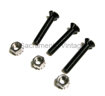 [06338-4] DOOR HINGE SCREWS- 1937-40 LONGER 5/16-24 X 1-3/4 SET OF 3 W/ NUTS