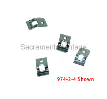 [00974-2-4] DOOR LATCH ROD PLATE SET (4) 1928-31 Coupe, Tudor Sedan, and 1930-31 Closed Cab Pickup truck.