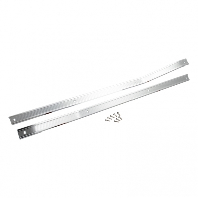 [08399-7] DOOR SCUFF PLATES RIBBED ALUM 1965-66
