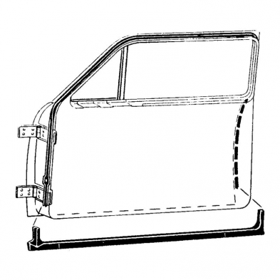 [498445] DOOR SEALS- 2-DOOR CLOSED CAR 1949-51