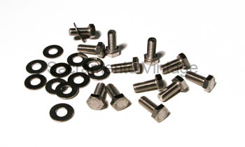 [08530-3] DOOR TO HINGE BOLTS- hex head s/s 53-72