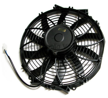 [12461-16-1] ELECTRIC FAN 16in 2010 CFM 12V. REVERSIBLE S-BLADE 3.19in DEEP