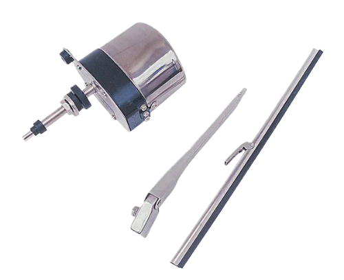 [00889-3] WIPER MOTOR KIT- 6-VOLT UNIVERSAL w/ ARM AND BLADE / STAINLESS  CASE / 110 degree sweep