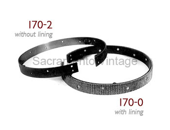 [00170-0] EMERGENCY BRAKE BAND WITH RIVETED LINING 1928-3 EACH NEW