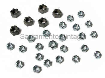 [03328] ENGINE AND TRANSMISSION CASTELLATED NUT SET 1909-27 / 36 PCS