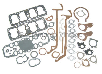 [05353] ENGINE GASKETS- 1938-42 GRAPHTITE W/ TRAPEZOID 24 STUD