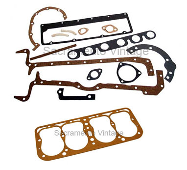[00200-1] ENGINE OVERHAUL GASKETS- 1932-34 WITH COPPER HEAD GASKET B-C