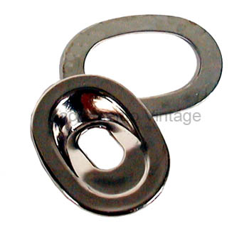 [00987-2] ESCUTCHEON- SLIDE LOCK / STANDARD / NICKEL 1928-31 