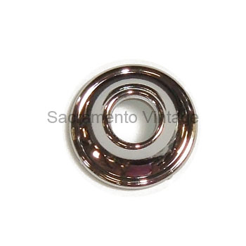 [06384-35] ESCUTCHEON PLATE- chrome closed car  5/8" hole 1933-34