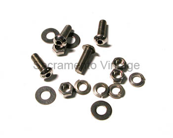 [08127-5] FENDER BRACKET BOLTS-POLISH BUTTON 53-56
